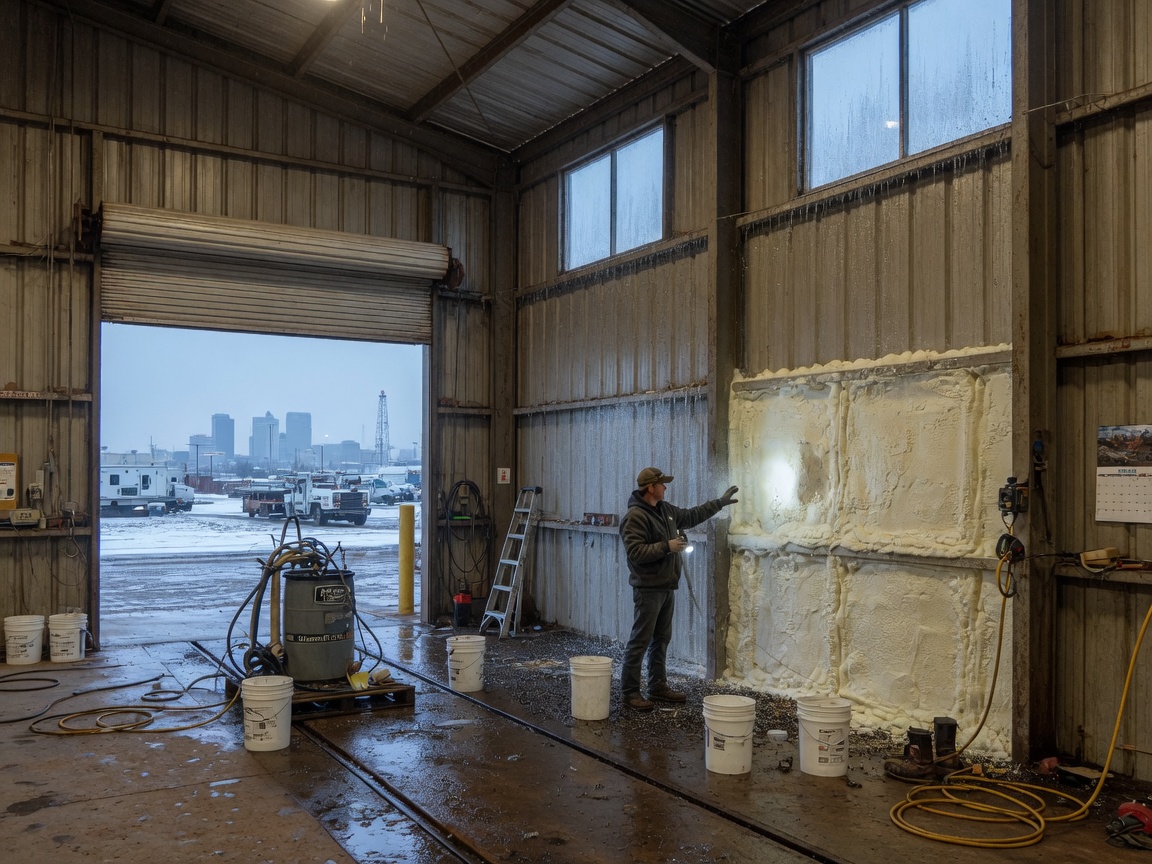 spray foam insulation in Mustang